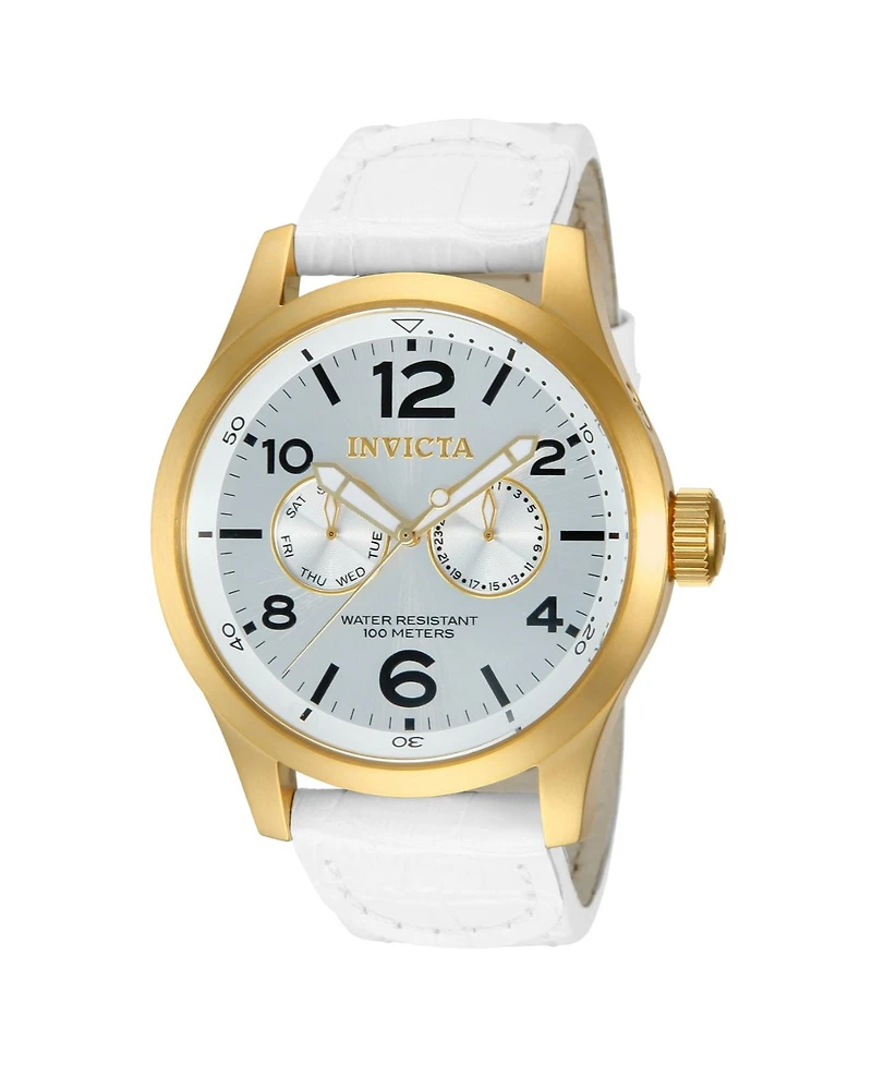 Invicta Men's 12174 Specialty Quartz 3 Hand Silver Dial Watch