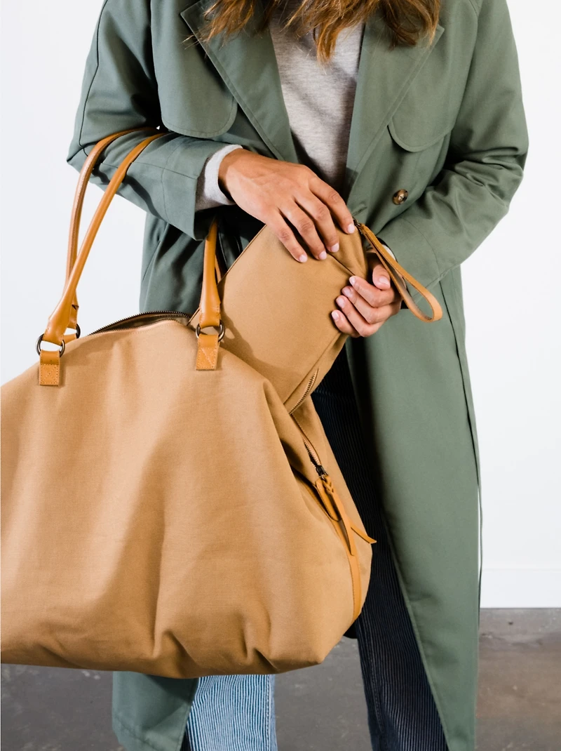 Able Daughter Dopp Kit Bag, Tan Canvas