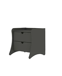 Manhattan Comfort Coney 19.68" Mid-Century Modern 2-Drawer Nightstand