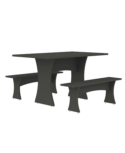 Manhattan Comfort Coney 3-Pc. Mid-Century Modern Dining Set