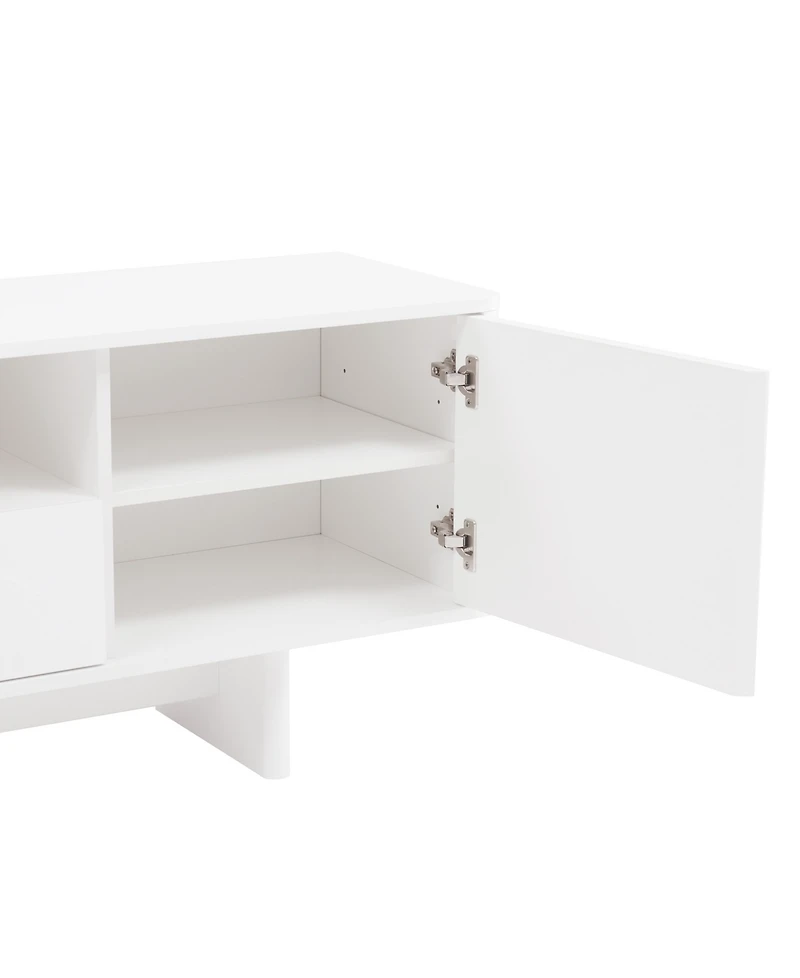 Manhattan Comfort Ella 59.1" Modern 5-Shelf Tv Stand Fits TVs up to 55"