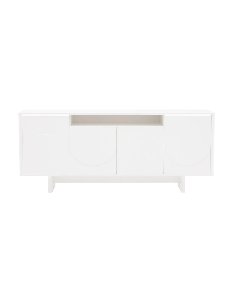 Manhattan Comfort Ella 70.9" Modern 9-Shelf Sideboard