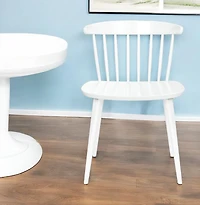 Heavy Duty Plastic Slat Back Dining Chair for Kitchen or Dining Room