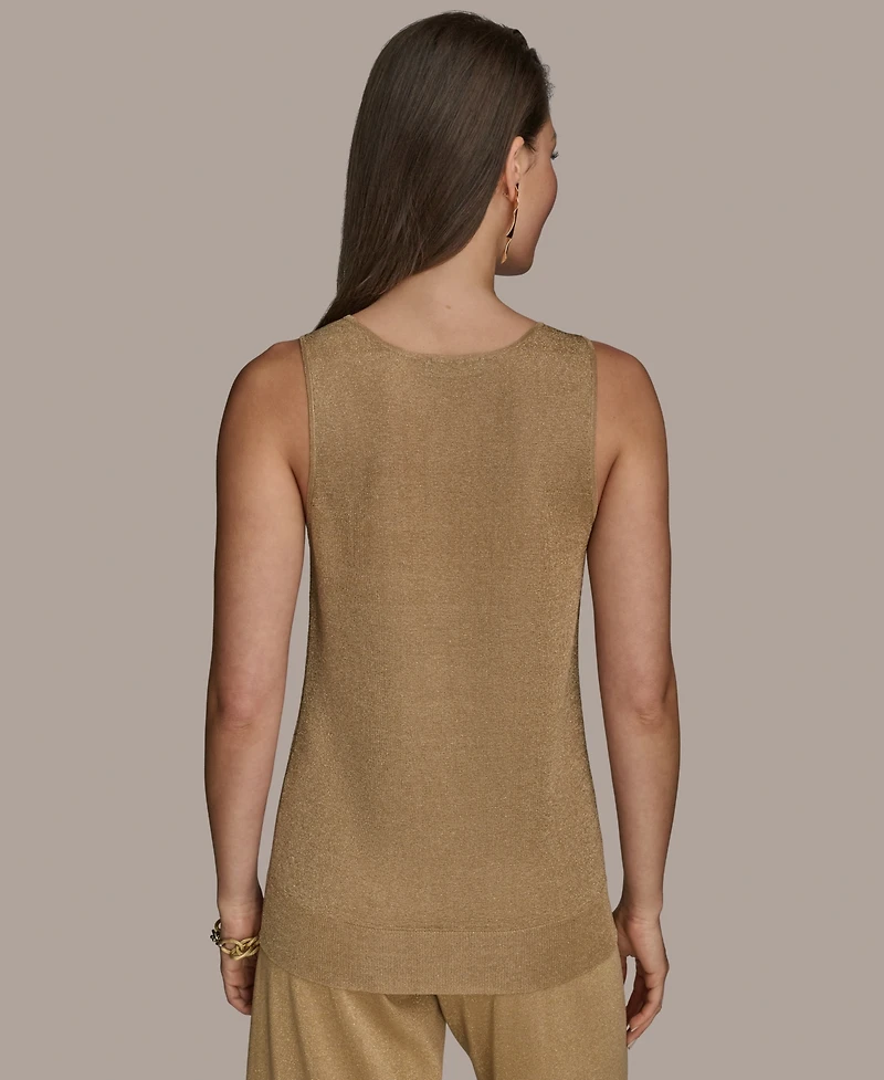 Donna Karan New York Women's Metallic Sweater Knit Tank Top
