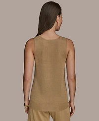 Donna Karan New York Women's Metallic Sweater Knit Tank Top