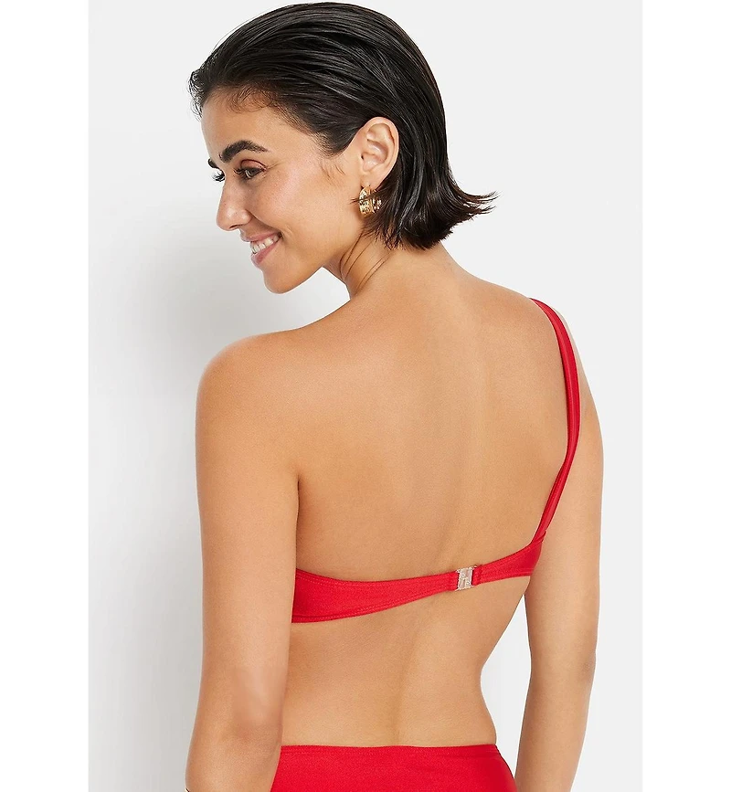Lscn by Lascana Women's O-Ring Bandeau Bikini Swimsuit Top Bra Sizing