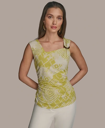 Donna Karan New York Women's Sleeveless Printed Knit Top