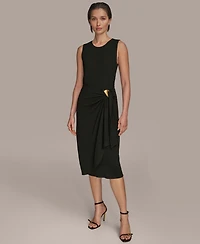 Donna Karan New York Women's Sleeveless Draped Skirt Dress