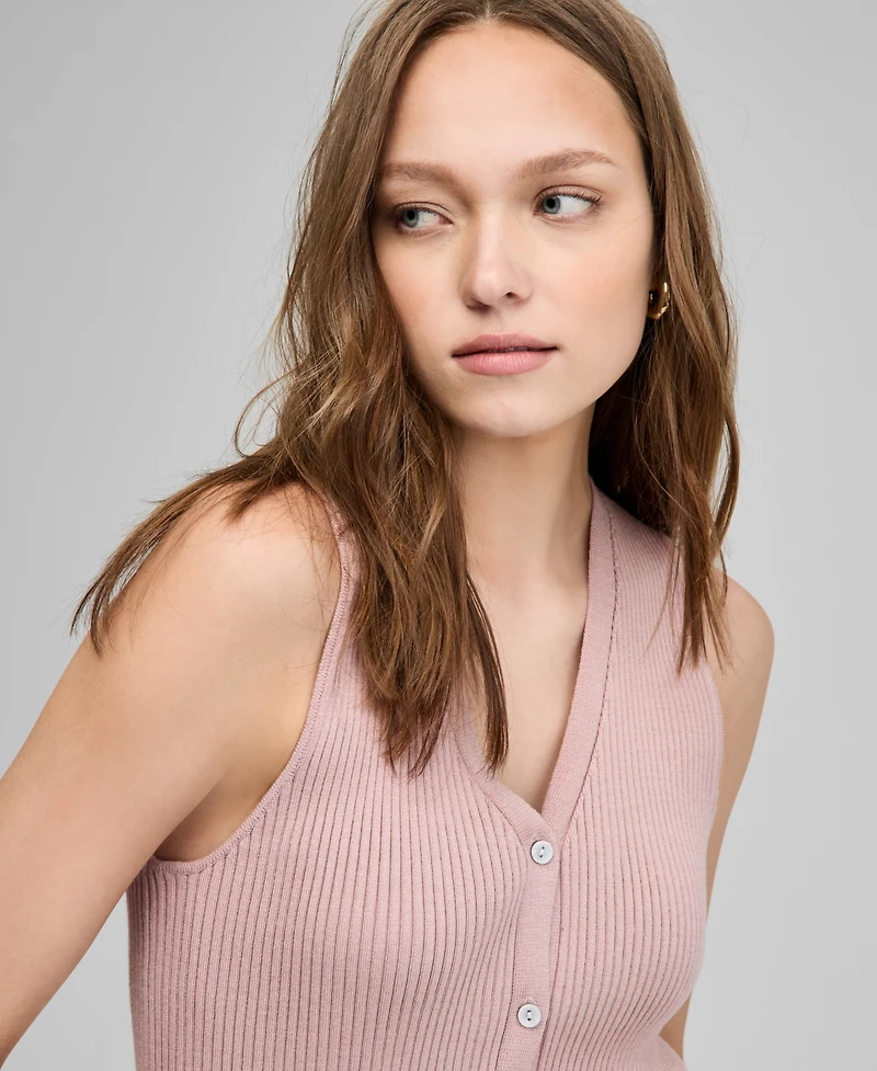 And Now This Women's Ribbed Sweater Vest, Exclusively at Macy's