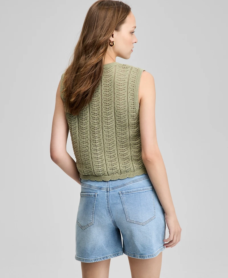 And Now This Women's Crochet Sweater Vest, Exclusively at Macy's