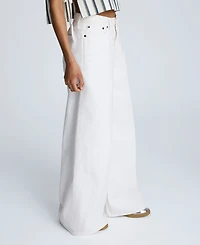 Kenneth Cole Women's High-Rise Wide-Leg Jeans