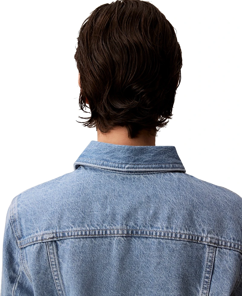 Calvin Klein Jeans Women's Cuffed Long-Sleeve Denim Jacket