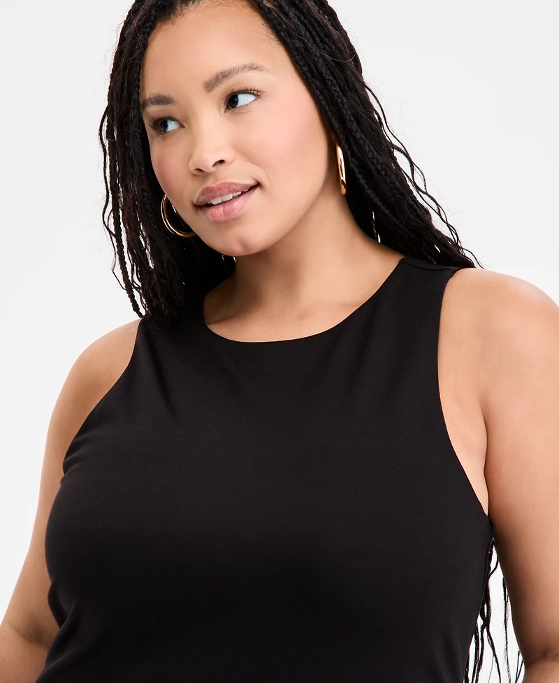 Bar Iii Plus Size Fringe Halter Dress, Exclusively at Macy's