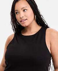 Bar Iii Plus Size Fringe Halter Dress, Exclusively at Macy's