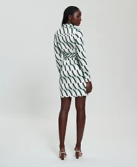 Guess Women's Zora Button-Front Long-Sleeve Dress