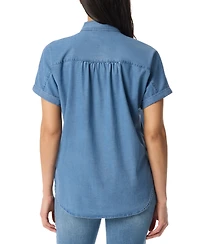 Gloria Vanderbilt Petite Daisy Short-Sleeve Shirt