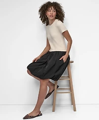 Dkny Women's Mixed Media Bubble Dress