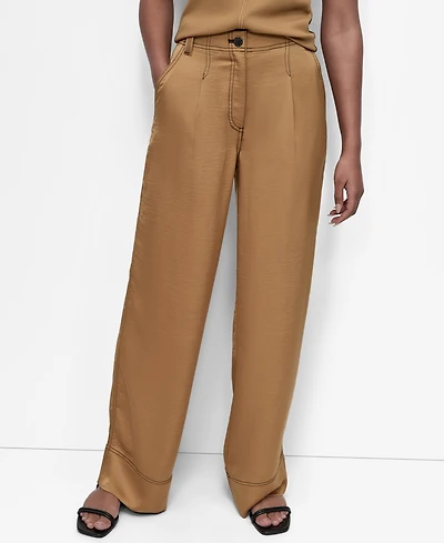 Dkny Women's Glazed Dressing Contrast Stitch Pant