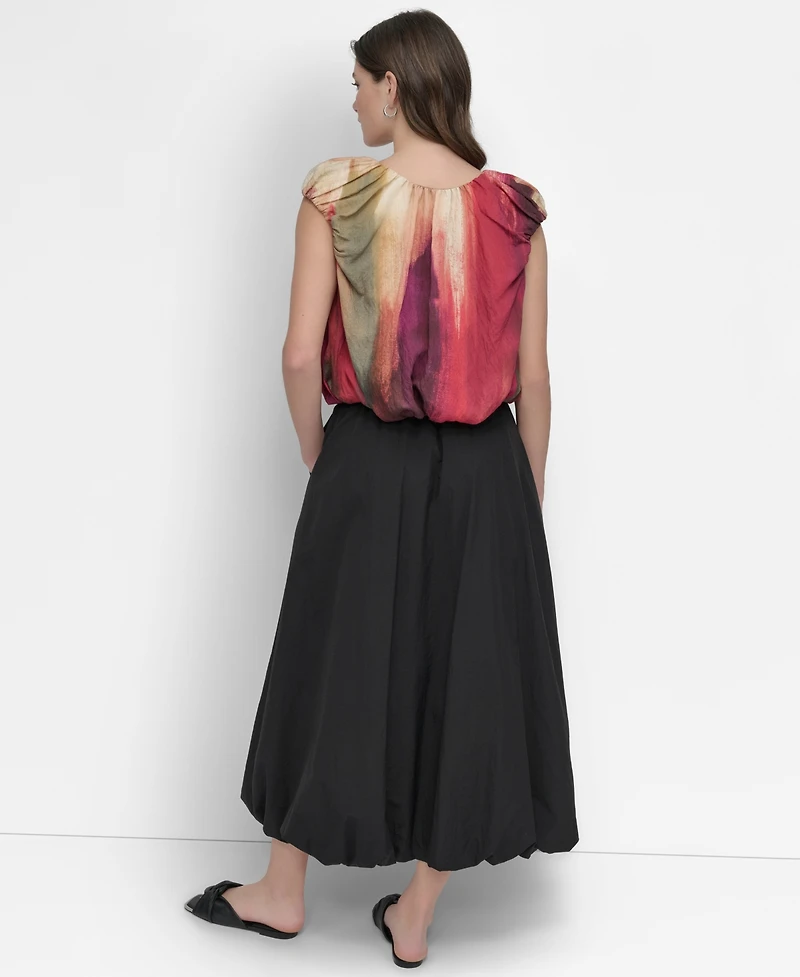 Dkny Women's Rumpled Abstract-Print Blouse