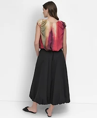 Dkny Women's Rumpled Abstract-Print Blouse