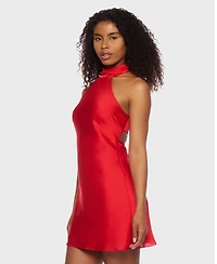 Alex & Sophia Juniors' Open-Back Halter Dress