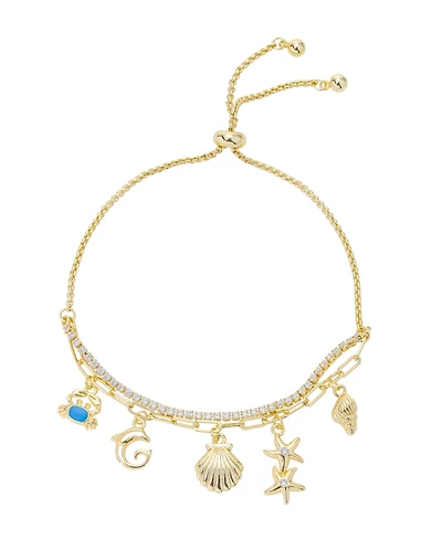 Unwritten Cubic Zirconia Sea Life Bolo Bracelet