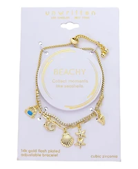 Unwritten Cubic Zirconia Sea Life Bolo Bracelet