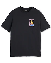 Scotch & Soda Men's Short Sleeve Double Graphic Crewneck T-Shirt