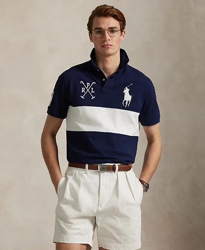 Polo Ralph Lauren Men's Custom Slim Fit Big Pony Mesh Polo Shirt
