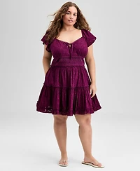 And Now This Trendy Plus Cotton Burnout Fit & Flare Dress, Exclusively at Macy's