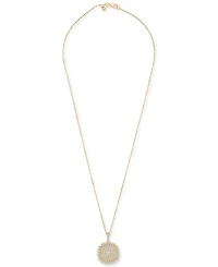 Diamond Openwork Cluster 18" Pendant Necklace (1 ct. t.w.) in 10k Gold, Exclusively at Macy's