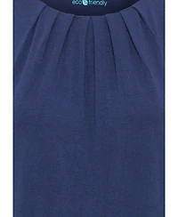 Olsen Women's Shell with Pleated Neckline