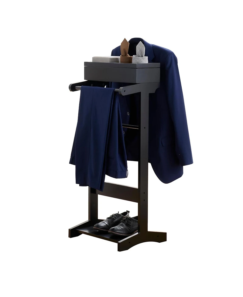 Kings Brand Furniture Mavy Valet Stand – Modern Organizer for Suits, Coats and Accessories Perfect Bedrooms Entryways