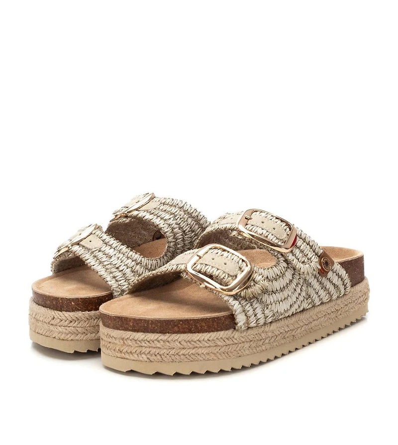 Women's Footbed Jute Wrapped Platform Sandals By Xti