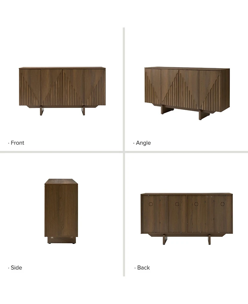 Modern Adamo 58"Wide 4 door Sideboard