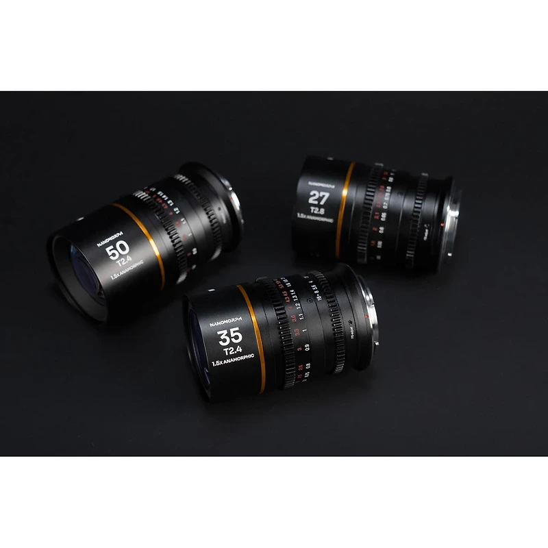 Venus Laowa Nanomorph 27mm T2.8 1.5x S35 Anamorphic Lens for Canon Rf, Amber Flare
