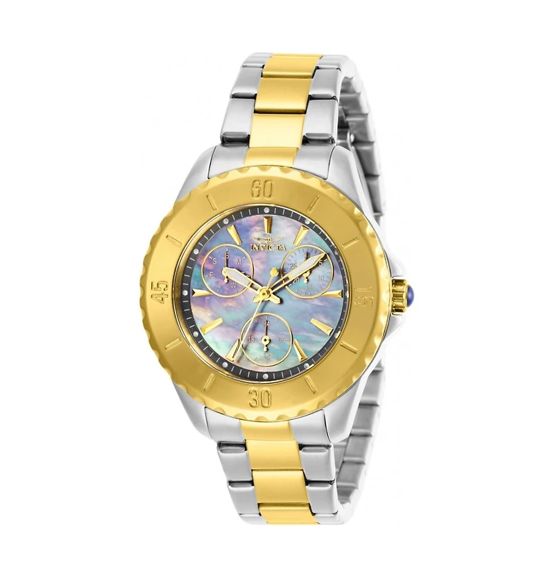 Invicta Women's 29112 Angel Quartz 3 Hand Gunmetal Dial Watch