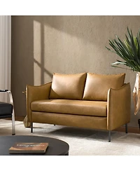 Monroe Modern Industrial-Style Pu Leather Sofa with Sturdy Metal Legs And Movable Seat