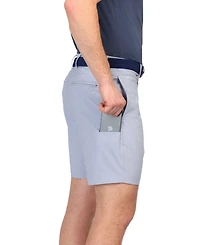 Tailorbyrd Men's Grid Melange Performance Shorts