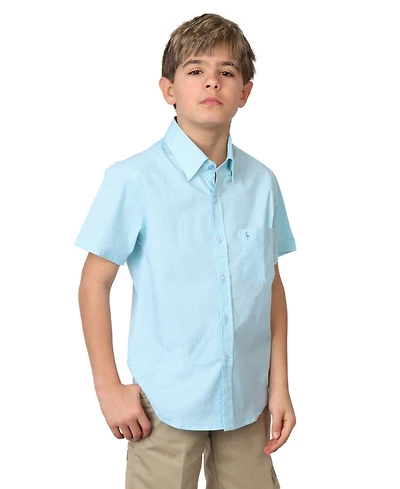 TailorByrd Big Boys Gingham Short Sleeve Shirt