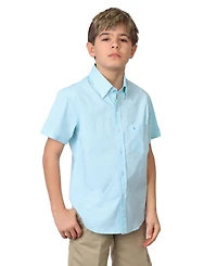 TailorByrd Big Boys Gingham Short Sleeve Shirt