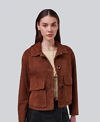 Furniq Uk Women's Cropped Suede Jacket, Created for Macy's