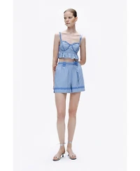 Nocturne Women's Ruffle Crop Top