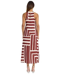 Donna Morgan Women's Striped Sleeveless Maxi Dress