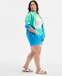 On 34th Trendy Plus Ombre Drawstring Shorts, Exclusively at Macy's