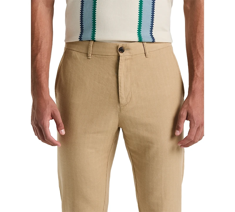 Original Penguin Men's Flat-Front Linen-blend Chino Pants