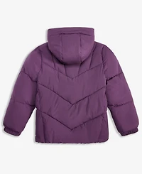 Sam Edelman Big Girls Mermaid Quilt Solid Puffer Jacket