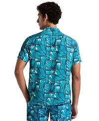 Original Penguin Men's All-Over Agave Print Tile Shirt