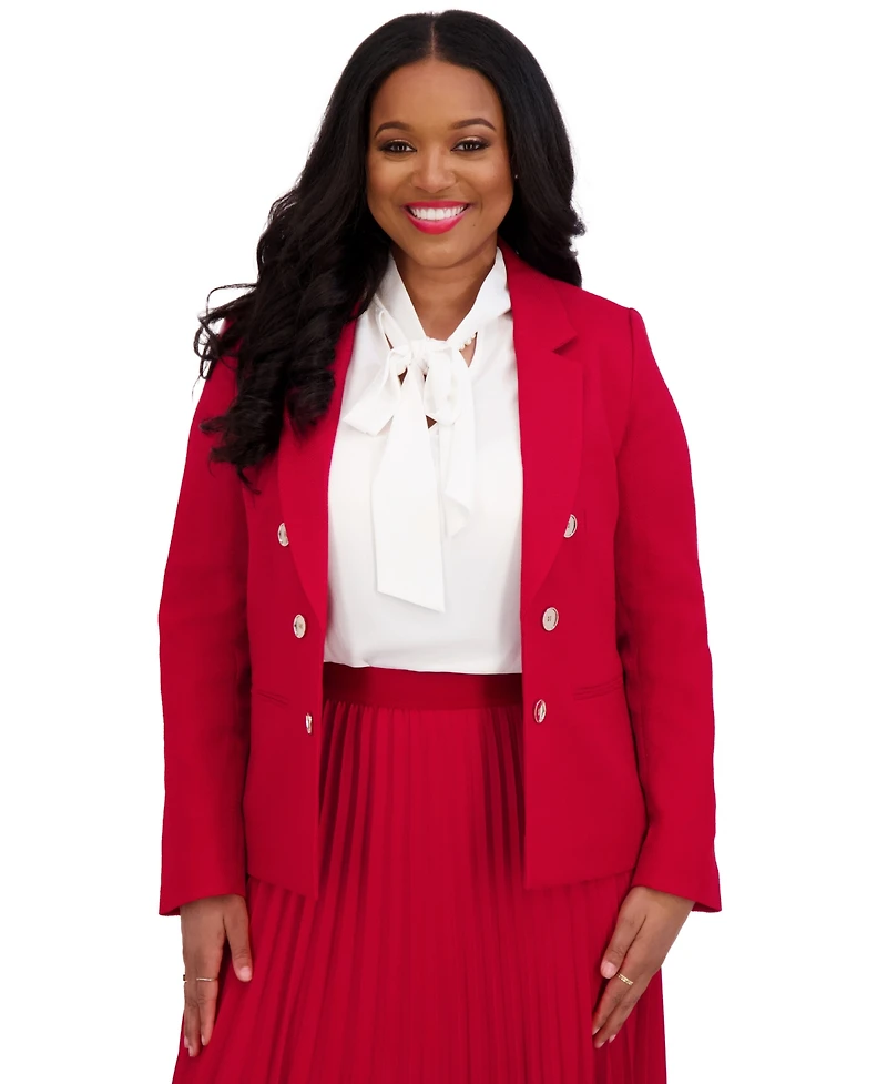 Kasper Women's Faux Double-Breasted Blazer, Regular & Plus Sizes
