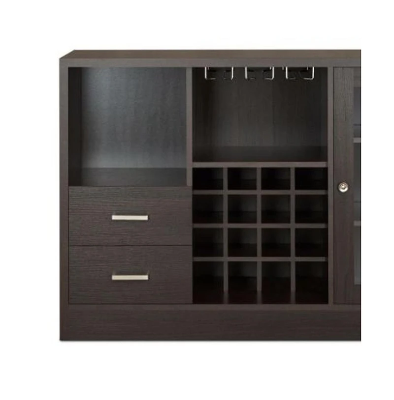 Solid Wood Frame with Five Shelves and Two Drawers – Durable Storage Unit for Home or Office